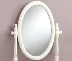Antique White 2-Piece Mirror Vanity Set -Home Furniture 810527351 3