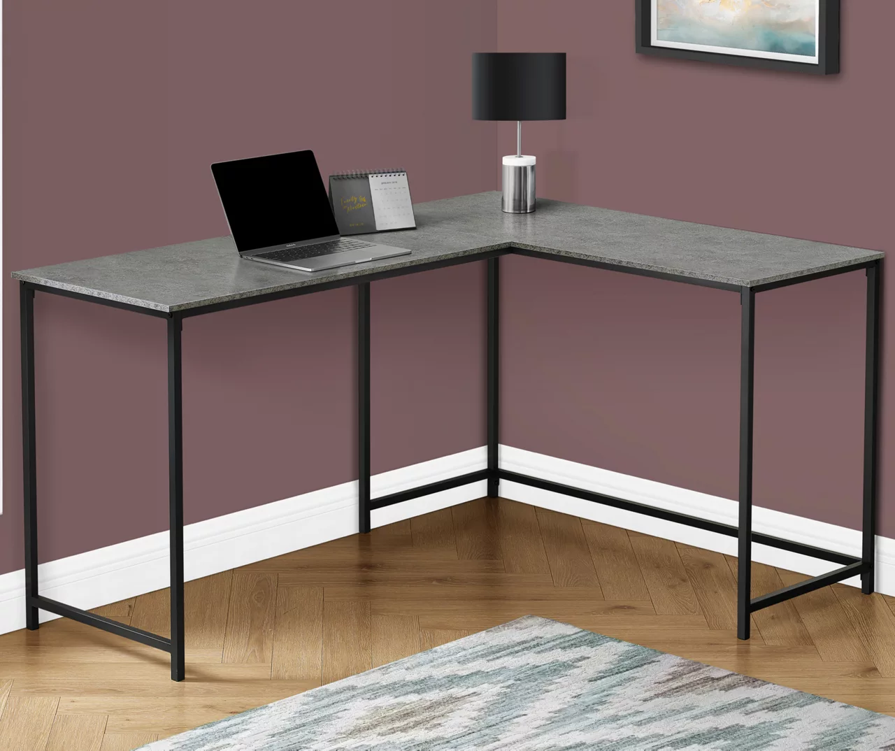 Monarch L-Shaped Metal Corner Desk 10 Monarch L-Shaped Metal Corner Desk - Image 8
