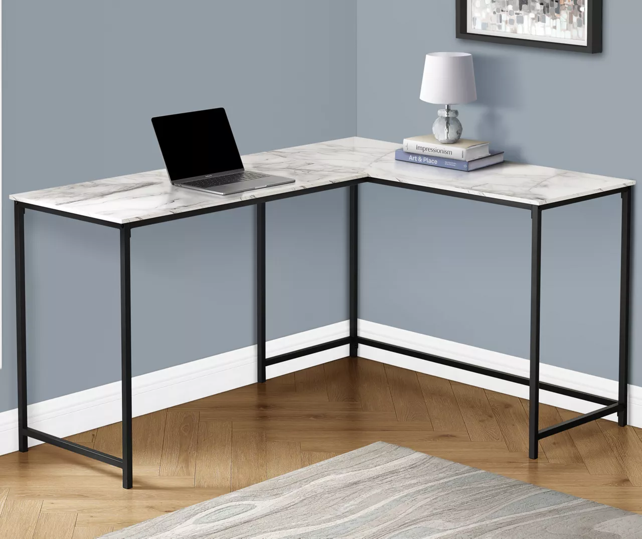 Monarch L-Shaped Metal Corner Desk 19 Monarch L-Shaped Metal Corner Desk - Image 17