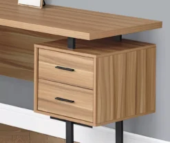 Brown Reclaimed 3-Drawer L-Shaped Corner Desk 9 Brown Reclaimed 3-Drawer L-Shaped Corner Desk -Home Furniture 810527371 3