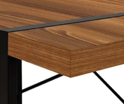 Walnut Wood Look Thick Panel Computer Desk -Home Furniture 810533368 7