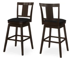 Faux Leather Swivel Bar Stools, 2-Pack 28 Faux Leather Swivel Bar Stools, 2-Pack -Home Furniture 810533430 2