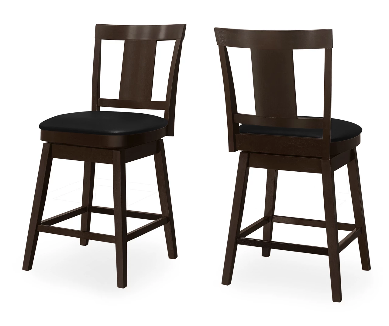 Faux Leather Swivel Bar Stools, 2-Pack 7 Faux Leather Swivel Bar Stools, 2-Pack - Image 5