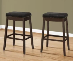 Tufted Nailhead Backless Bar Stools, 2-Pack -Home Furniture 810533440 1