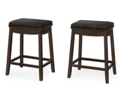 Tufted Nailhead Backless Bar Stools, 2-Pack -Home Furniture 810533441 2
