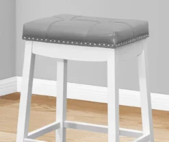 Tufted Nailhead Backless Bar Stools, 2-Pack -Home Furniture 810533443 4