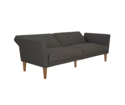 Regal Gray Linen Convertible Sleeper Futon 13 Regal Gray Linen Convertible Sleeper Futon -Home Furniture 810535613 6