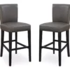 30" Black Faux Brushed Leather Bar Stools, 2-Pack 2 30" Black Faux Brushed Leather Bar Stools, 2-Pack -Home Furniture 810535738 10