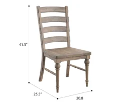 Sandstone Buff Ladderback Upholstered Dining Chairs, 2-Pack -Home Furniture 810535746 2