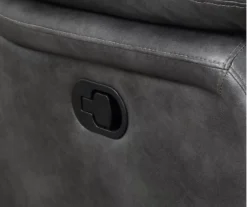 Paulson Gray Faux Leather Swivel Gliding Recliner -Home Furniture 810535759 4