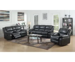Paulson Gray Faux Leather Swivel Gliding Recliner -Home Furniture 810535759 B0 1