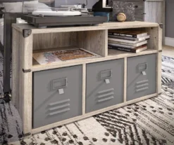Nova Gray Oak Bedroom Storage Bench -Home Furniture 810538200 3