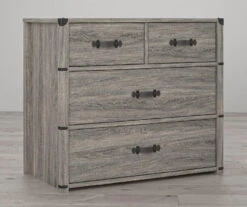 Nova Gray Oak 4-Drawer Storage Dresser -Home Furniture 810538201 2