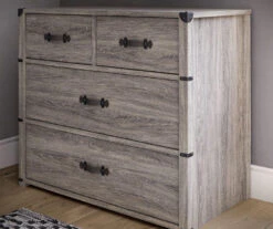 Nova Gray Oak 4-Drawer Storage Dresser -Home Furniture 810538201 3