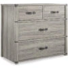 Nova Gray Oak 4-Drawer Storage Dresser -Home Furniture 810538201 4