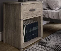Nova Gray Oak Nightstand -Home Furniture 810538202 3