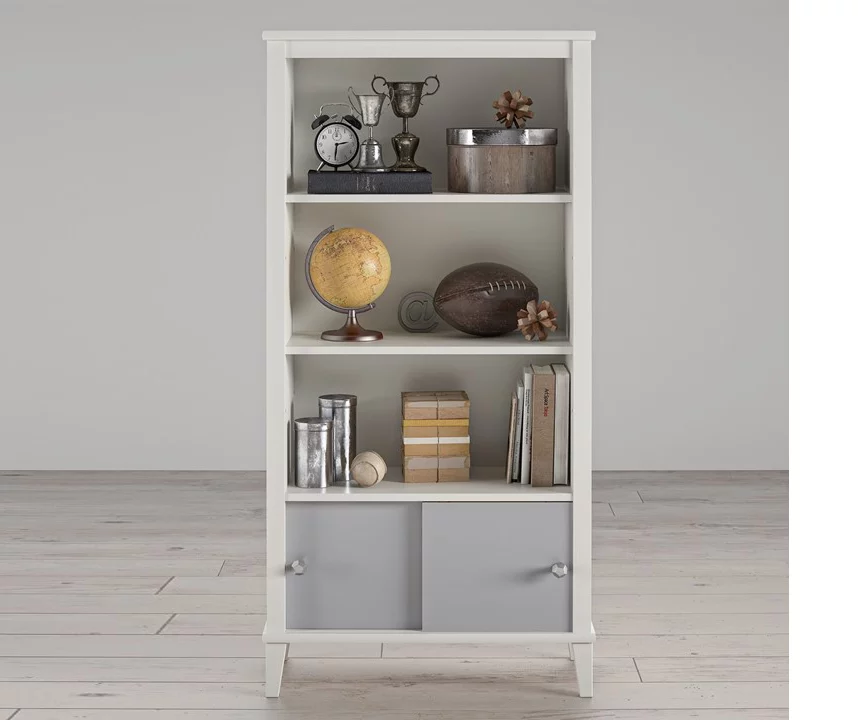 Monarch Hill Poppy Gray & White Bookcase 5 Monarch Hill Poppy Gray & White Bookcase - Image 3