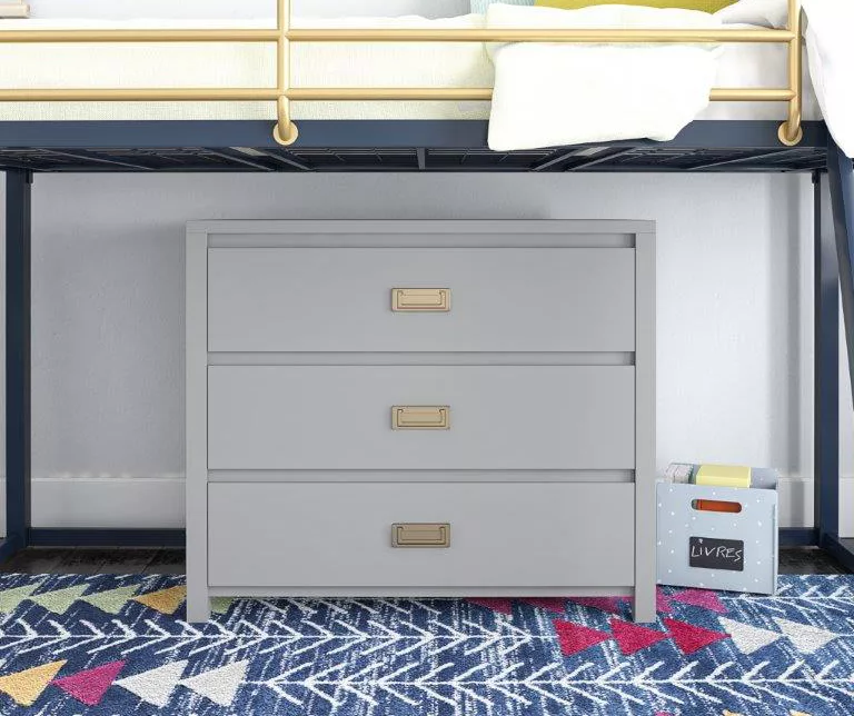 Monarch Hill Haven Dove Gray 3-Drawer Dresser 4 Monarch Hill Haven Dove Gray 3-Drawer Dresser - Image 2