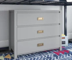 Monarch Hill Haven Dove Gray 3-Drawer Dresser 10 Monarch Hill Haven Dove Gray 3-Drawer Dresser -Home Furniture 810538227 3
