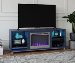 70" Intrepid Navy Deluxe Electric Fireplace Console -Home Furniture 810538244 1