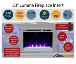 48" Intrepid White Electric Fireplace Console 12 48" Intrepid White Electric Fireplace Console -Home Furniture 810538247 5