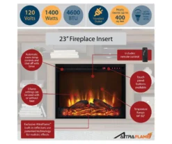 65" Himmel Espresso Electric Fireplace Console -Home Furniture 810538249 5