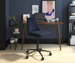 Brittany Blue Linen Office Chair 9 Brittany Blue Linen Office Chair -Home Furniture 810538399 2