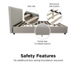 Novogratz Brittany Upholstered Linen Queen Bed 25 Novogratz Brittany Upholstered Linen Queen Bed -Home Furniture 810538410 6