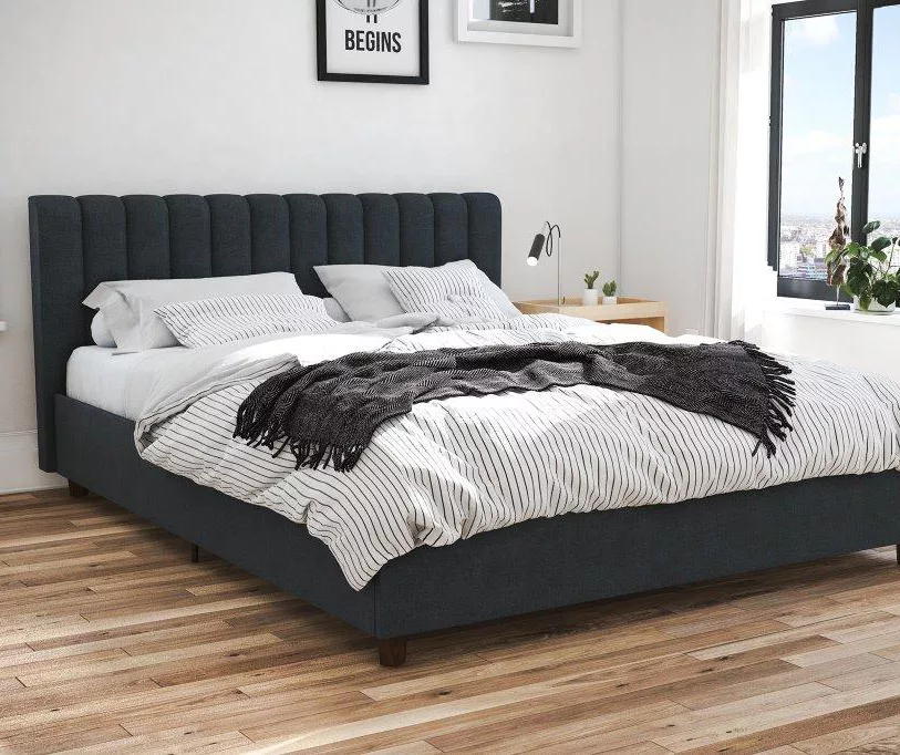 Novogratz Brittany Upholstered Linen Queen Bed 5 Novogratz Brittany Upholstered Linen Queen Bed - Image 3