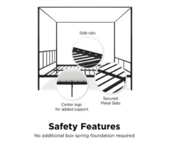 Novogratz Marion Canopy Bed -Home Furniture 810538413 5