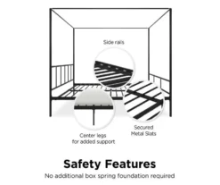 Novogratz Marion Canopy Bed -Home Furniture 810538414 5