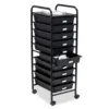Black Metal 10-Drawer Rolling Storage Cart -Home Furniture 810539916 1