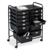 Black Metal 12-Drawer Rolling Storage Cart -Home Furniture 810539917 1