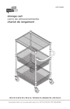 Chrome 3-Shelf Storage Cart -Home Furniture 810539919 6