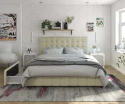 CosmoLiving Elizabeth Velvet Storage Bed -Home Furniture 810540949 1