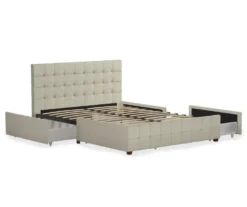 CosmoLiving Elizabeth Velvet Storage Bed -Home Furniture 810540949 4