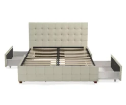 CosmoLiving Elizabeth Velvet Storage Bed -Home Furniture 810540949 6