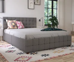 CosmoLiving Elizabeth Gray Linen Storage Bed 17 CosmoLiving Elizabeth Gray Linen Storage Bed -Home Furniture 810541043 2