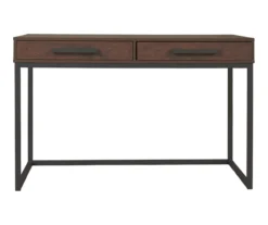Horatio Brown & Gunmetal Wood Desk -Home Furniture 810542288 4