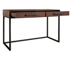 Horatio Brown & Gunmetal Wood Desk -Home Furniture 810542288 5