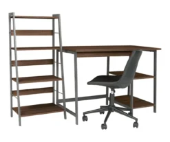 Soho 2-Piece Wooden Desk & Bookcase Set -Home Furniture 810542289 5