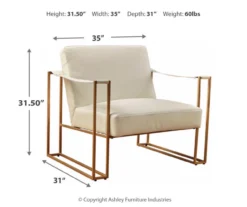 Kleemore Ostrich Embossed Leather Accent Chair -Home Furniture 810542293 3