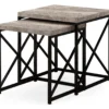 Monarch Reclaimed Wood Look 2-Piece Nesting Table Set 2 Monarch Reclaimed Wood Look 2-Piece Nesting Table Set -Home Furniture 810542383 2