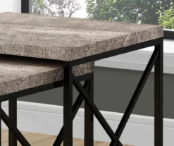 Monarch Reclaimed Wood Look 2-Piece Nesting Table Set 18 Monarch Reclaimed Wood Look 2-Piece Nesting Table Set -Home Furniture 810542383 3