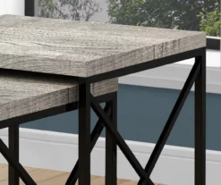 Monarch Reclaimed Wood Look 2-Piece Nesting Table Set 21 Monarch Reclaimed Wood Look 2-Piece Nesting Table Set -Home Furniture 810542384 3
