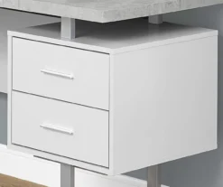 Monarch Metal 3-Drawer L-Shaped Computer Desk -Home Furniture 810542417 3