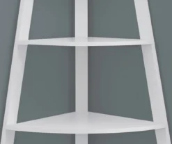 Monarch 4-Shelf Etagere Corner Bookcase -Home Furniture 810542451 3