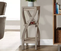 Monarch 3-Tier Twisted Leg Side Table 23 Monarch 3-Tier Twisted Leg Side Table -Home Furniture 810542508 1