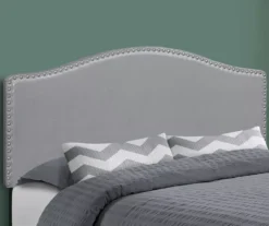 Monarch Faux Leather Button Tufted Headboard -Home Furniture 810542520 1