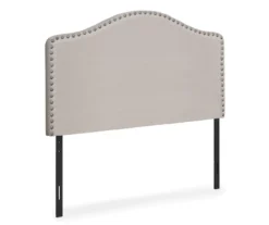 Monarch Linen Nailhead Trim Headboard -Home Furniture 810542522 2